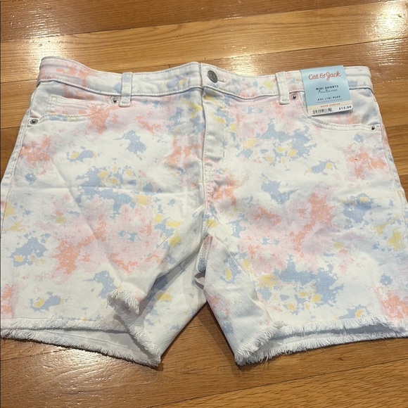 Cat & Jack Other - Cat & Jack Pink and Blue Jean Shorts with Distressed Hem